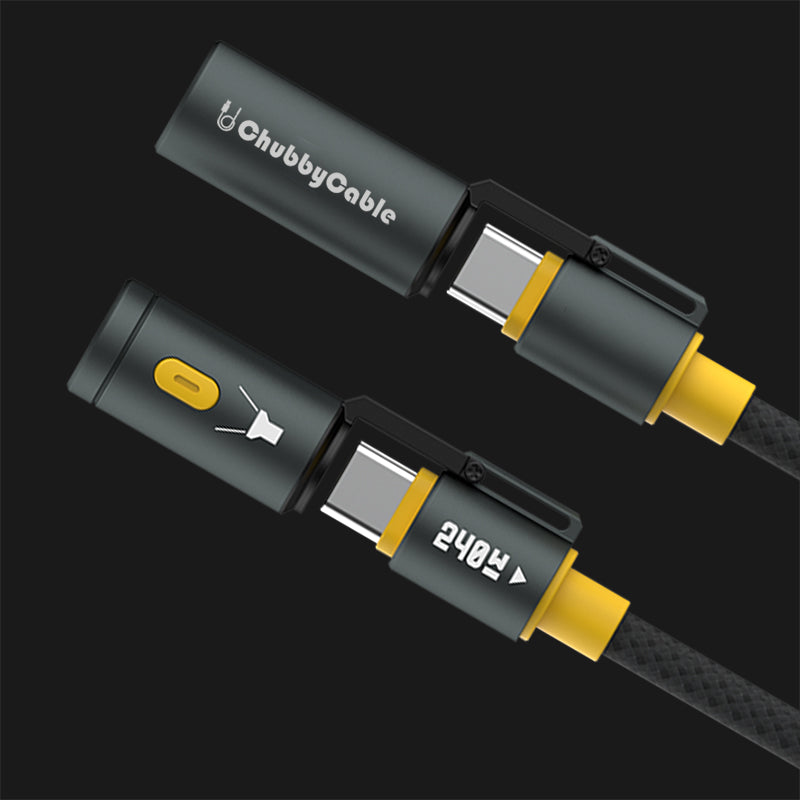 Free ChubbyWild 240W Rugged Charging Cable â€?Coil Ignite & Emergency Light, Outdoor Power Pro