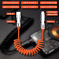 Diagram showing various configurations of the universal multi-connector charging cable.