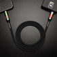 ChubbyCable 4-in-1 universal charging cable with LED display connected to power bank