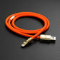 Orange heavy duty charging cable with premium gold USB connectors.