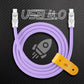 Purple USB 4.0 Type-C fast charging cable with rocket icon