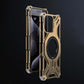 Gold metal bumper phone case with MagSafe ring