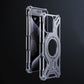 Modern silver metal protective phone case