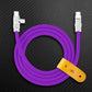Black heavy duty USB cable with yellow leather organizer strap
