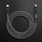 "Neon Chubby" 240W Braided Silver-Plated Fast Charging Cable