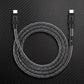 "Neon Chubby" 240W Braided Silver-Plated Fast Charging Cable