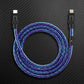 "Neon Chubby" 240W Braided Silver-Plated Fast Charging Cable