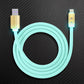 Light blue USB-A to Lightning durable phone charger cord