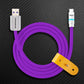 Purple ChubbyCable USB-A to USB-C charging cable