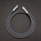 Grey braided USB-C to USB-C cable