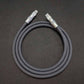 Grey braided Lightning to USB-C charging cable