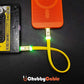 ChubbyCable yellow short charging cable connecting cassette power bank and phone