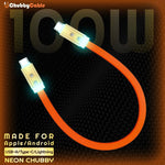 Neon Chubby Cable 100W fast charging USB cable for Apple and Android