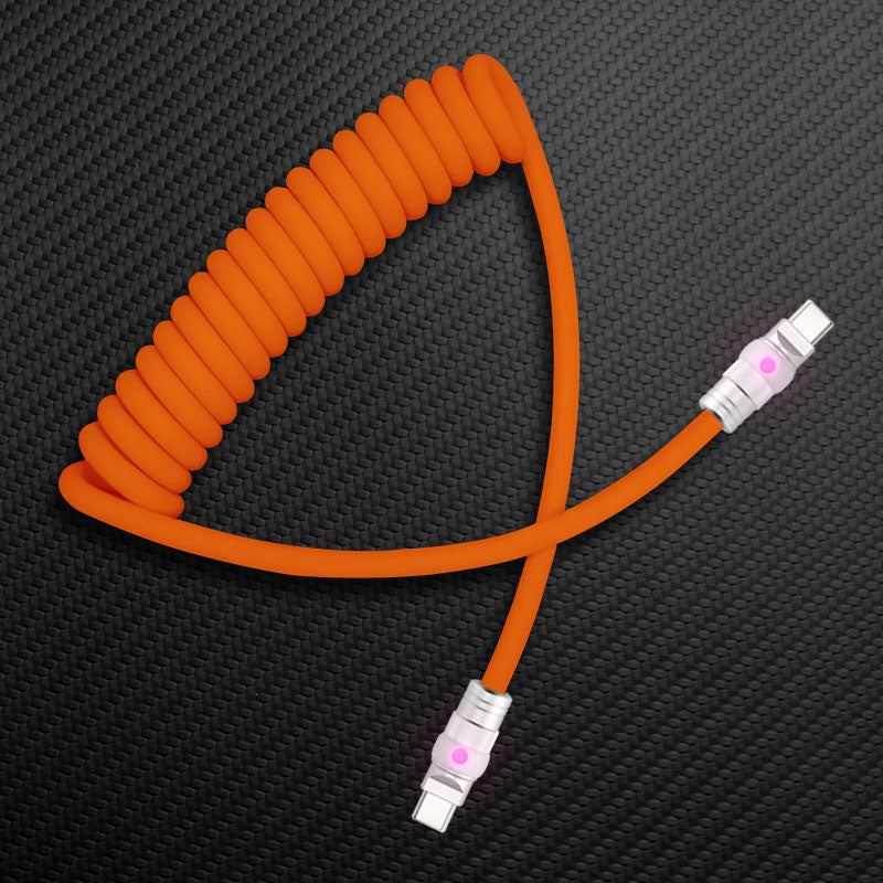 "Neon Chubby" Neon Glow Fast Charge Spring Cable with Gradient Illumination