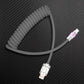 "Neon Chubby" Neon Glow Fast Charge Spring Cable with Gradient Illumination