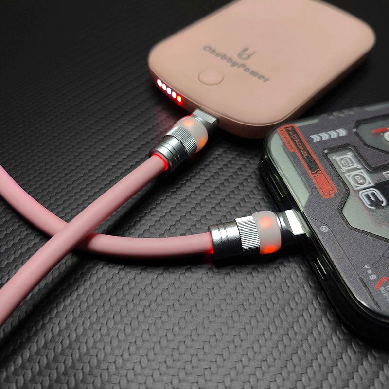 "Neon Chubby" Neon Glow Fast Charge Spring Cable with Gradient Illumination