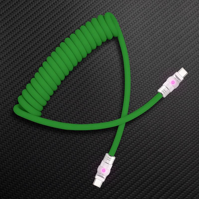 "Neon Chubby" Neon Glow Fast Charge Spring Cable with Gradient Illumination