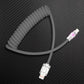 "Neon Chubby" Neon Glow Fast Charge Spring Cable with Gradient Illumination