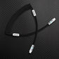 Black coiled USB-C charging cable with LED light