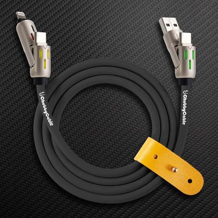 ChubbyCable black universal multi-connector charging cable