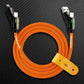 ChubbyCable orange charging cable with leather organizer