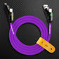ChubbyCable purple charging cable with leather organizer