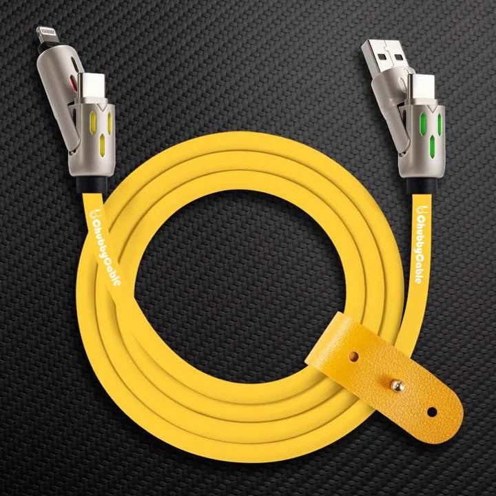 ChubbyCable yellow USB-A to Lightning charging cable