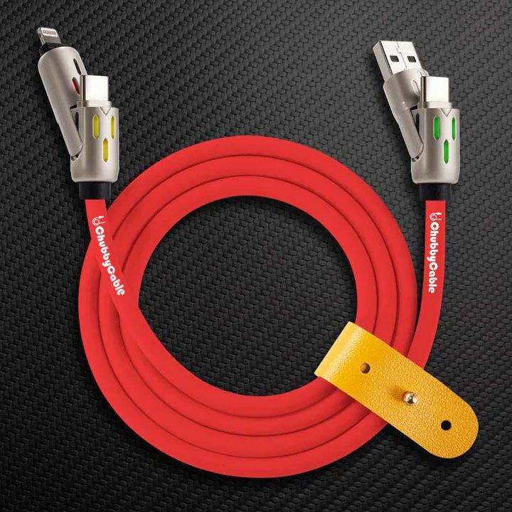 ChubbyCable red high-speed multi-connector charging cable