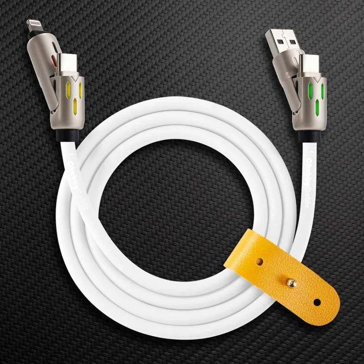 ChubbyCable white USB-A to Lightning charging cable