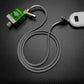 Grey ChubbyCable 4-in-1 charging cable connecting a power adapter and device