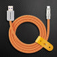 Orange polka dot braided USB-A to USB-C ChubbyCable charger cord