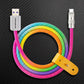 Rainbow braided USB-A to USB-C ChubbyCable fast charging cord