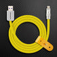 Yellow polka dot braided USB-A to Lightning ChubbyCable charger cord