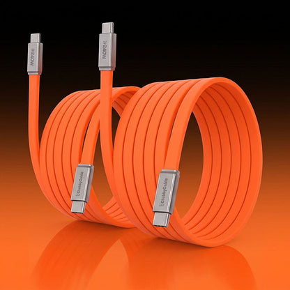"Flat Chubby“ Silicone 240W USB C to USB C Cable - 6FT/2-Pack