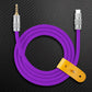 Purple 3.5mm audio jack to Type-C device aux cable with strap