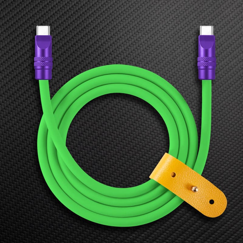 "TechnoGloss" 240W Reflective Shine Charge Cable C+Lightning