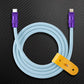 "TechnoGloss" 240W Reflective Shine Charge Cable C+Lightning