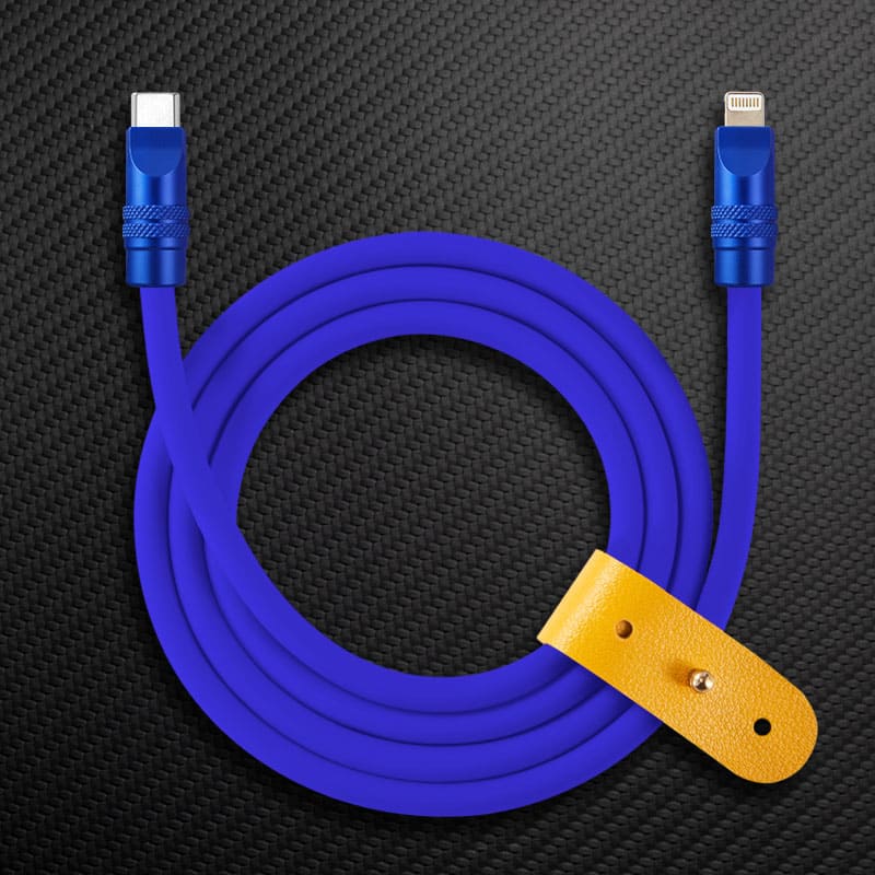 "TechnoGloss" 240W Reflective Shine Charge Cable C+Lightning