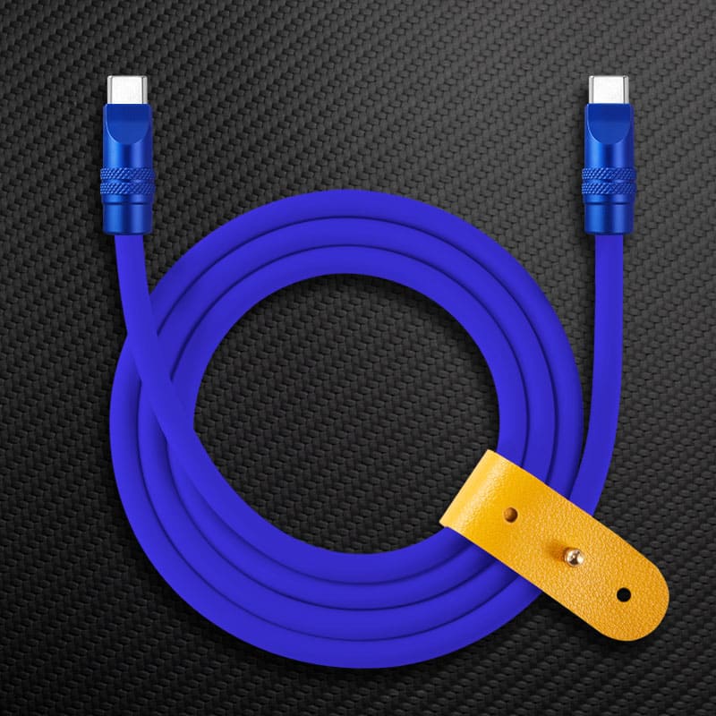 "TechnoGloss" 240W Reflective Shine Charge Cable C+Lightning
