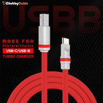 "Turbo Charged" Type C to USB-B Fast Transfer Printer Cable
