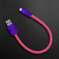 Ultra-Soft Braided 240W Color-Blocked Short Charging Cable