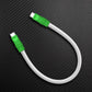 Ultra-Soft Braided 240W Color-Blocked Short Charging Cable