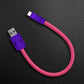 Ultra-Soft Braided 240W Color-Blocked Short Charging Cable