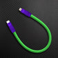 Ultra-Soft Braided 240W Color-Blocked Short Charging Cable