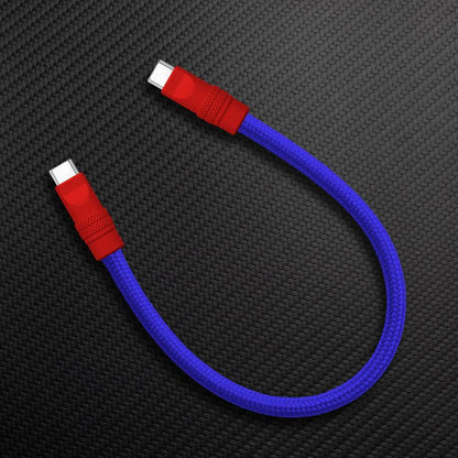 Ultra-Soft Braided 240W Color-Blocked Short Charging Cable