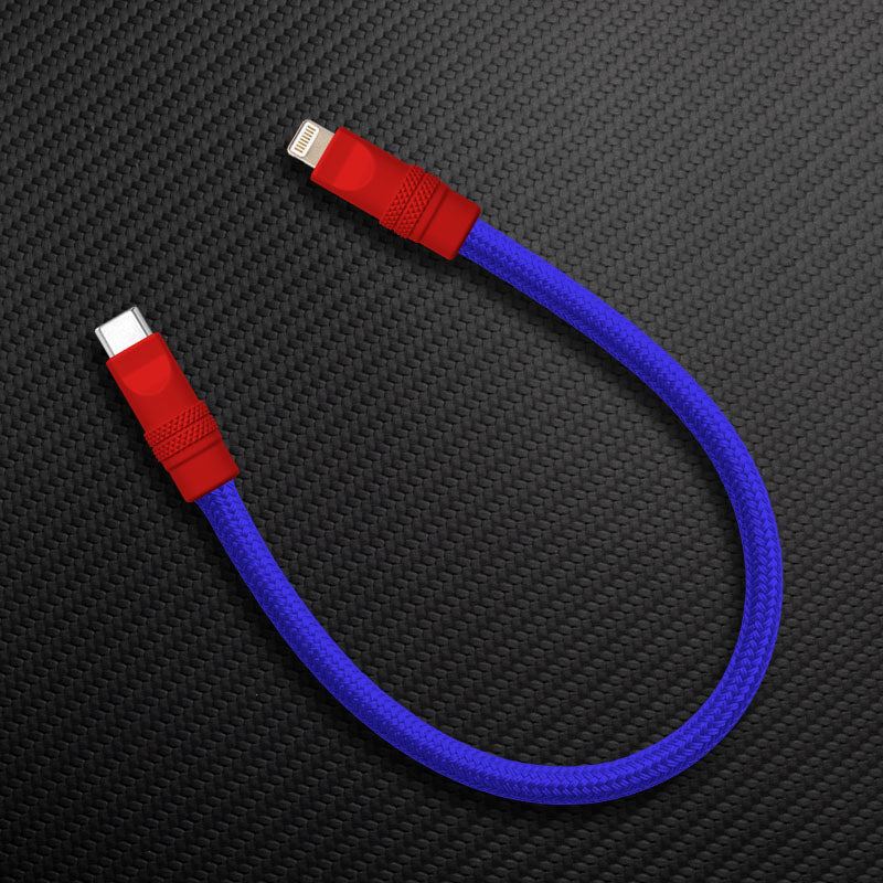 Ultra-Soft Braided 240W Color-Blocked Short Charging Cable