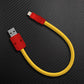 Ultra-Soft Braided 240W Color-Blocked Short Charging Cable