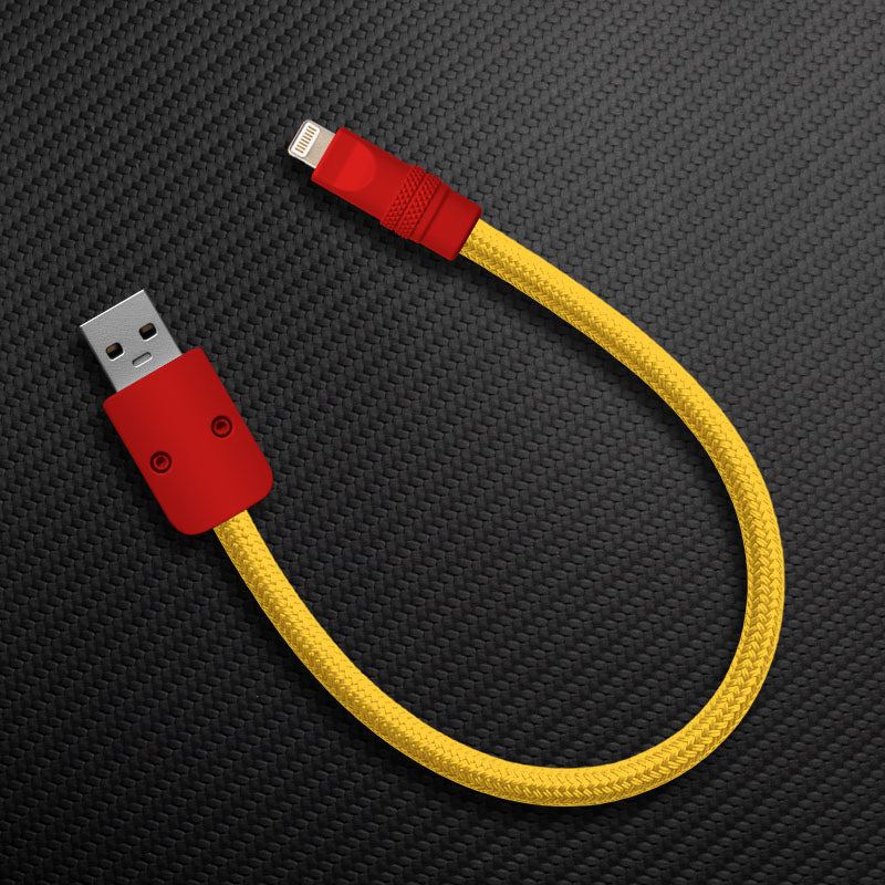 Ultra-Soft Braided 240W Color-Blocked Short Charging Cable