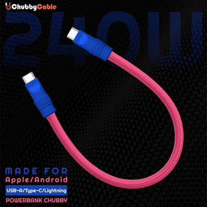 Ultra-Soft Braided 240W Color-Blocked Short Charging Cable