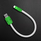 Ultra-Soft Braided 240W Color-Blocked Short Charging Cable